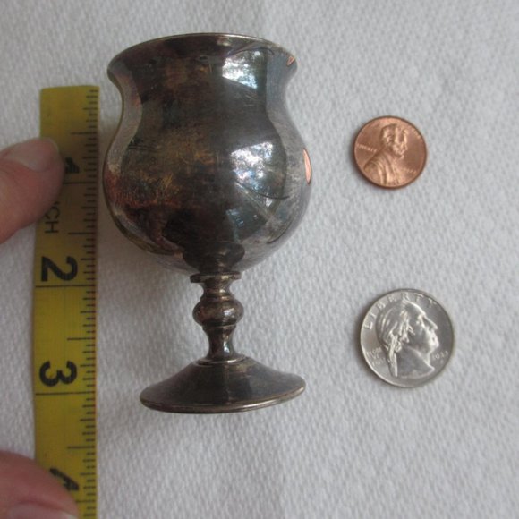 Vintage Rare Sheridan Silver Plate Tulip Shaped Wine Cordial Goblets Chalices - Picture 6 of 9